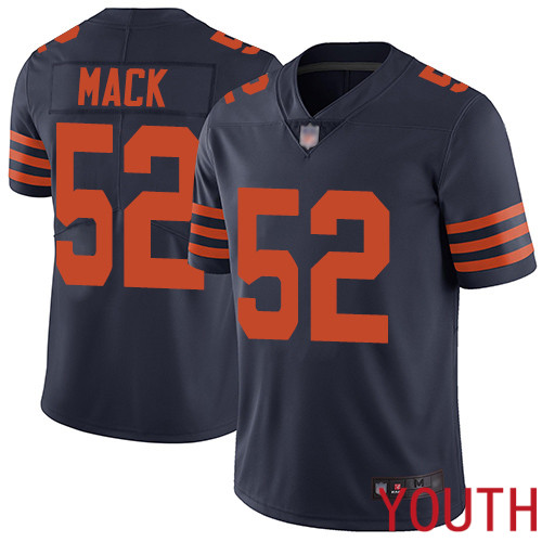Chicago Bears Limited Navy Blue Youth Khalil Mack Jersey NFL Football 52 Rush Vapor Untouchable